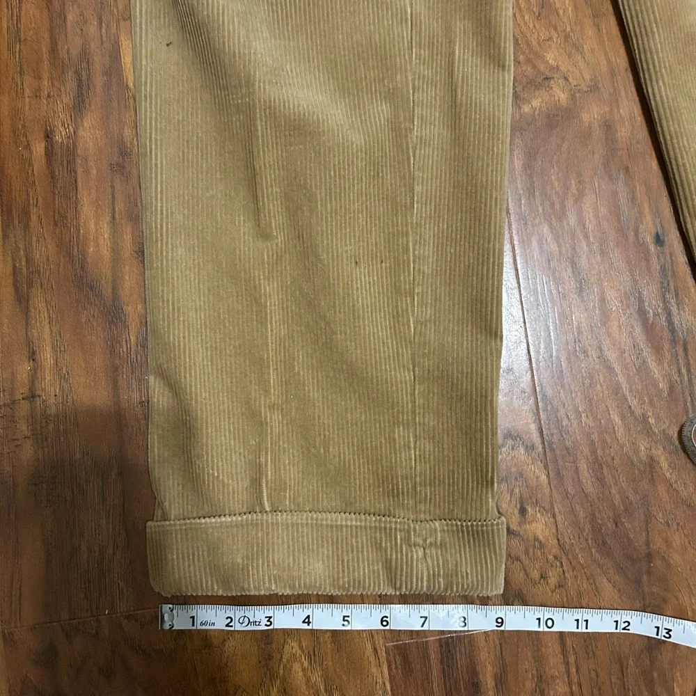 Men's Corduroy Pleated Front Trousers Tan Banana Republic Vintage - Picture 4 of 10